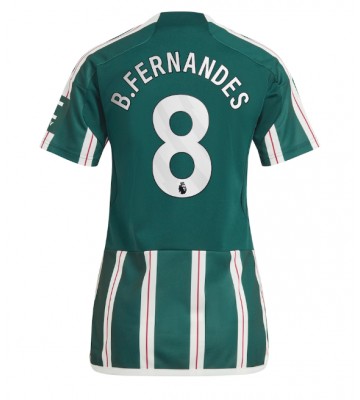 Lacne Ženy Futbalové dres Manchester United Bruno Fernandes #8 2023-24 Krátky Rukáv - Preč